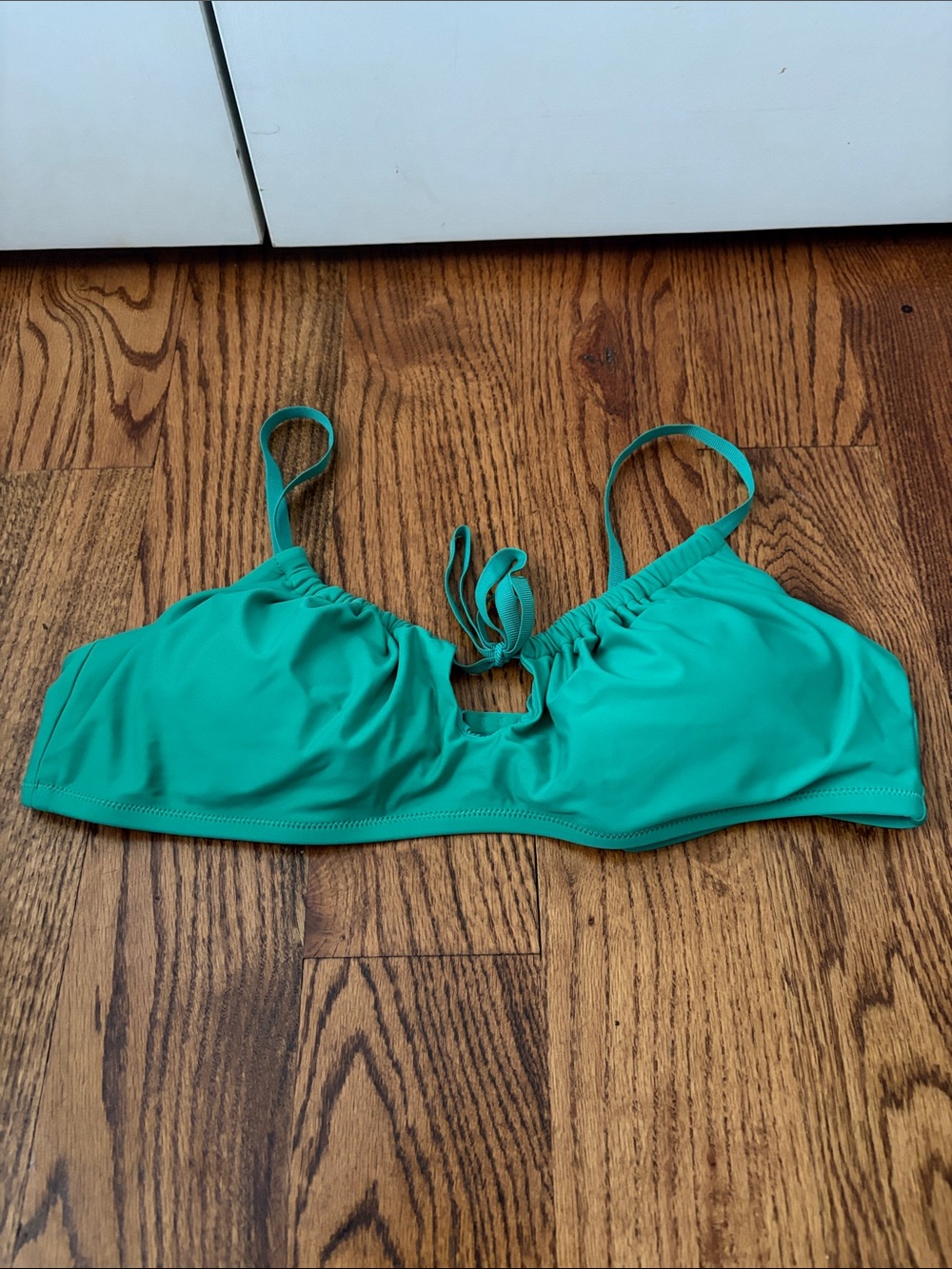 aerie Women’s Green Bandeau Bikini Top - Adjustable Tie Front Size XL